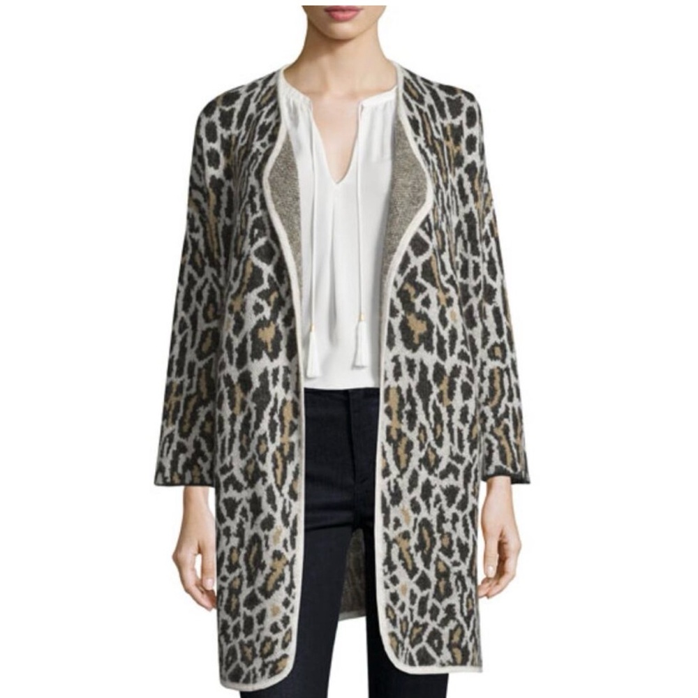 Joie Women’s Cardigan Wool blend Animal Print XS